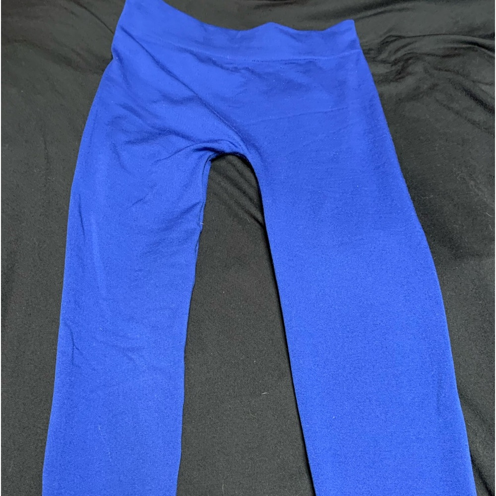 Blue thick leggings